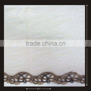 Polyester geometric embroidery lace with Guipure