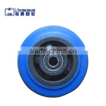 150mm medium size heavy duty Blue rubber casters wheels