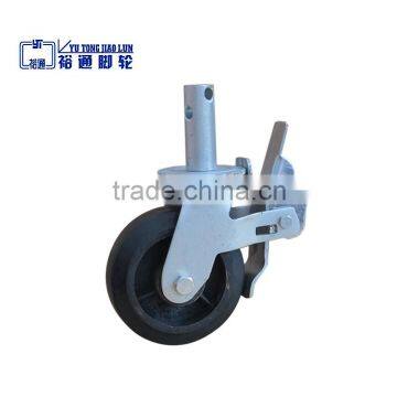 Factory supply 8 inches scaffolding caster wheel, hard rubber caster wheel and locking caster