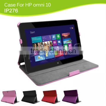 2014 fashional case for HP Omni 10 hot sale leather tablet case