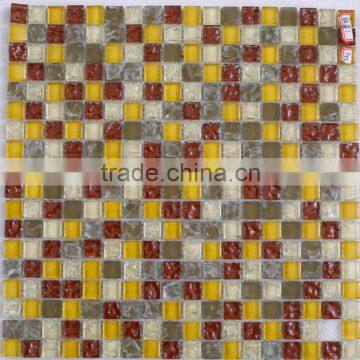 Cheap price Chinese Modern Gold Crystal Glass Mosaic Tiles