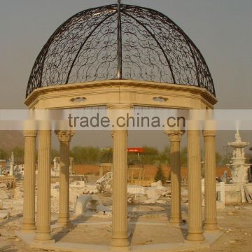 Garden landscape design natural stone stone round gazebo for sale