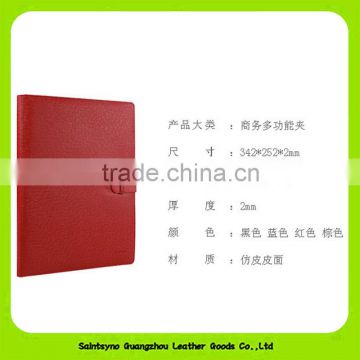 16050 Popular top multifunction leather official folder/leather a4 folder