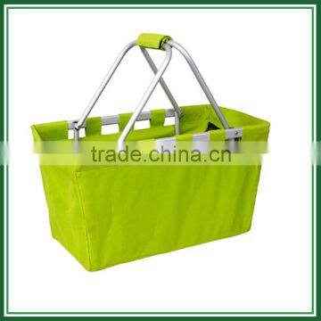 Small folding cloth collapsible shopping basket