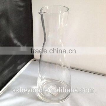 clear glass liquor dispatcher with neck