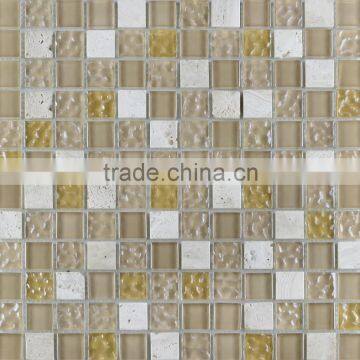 New design of crystal glass mosaic wall tile (PMGA143)