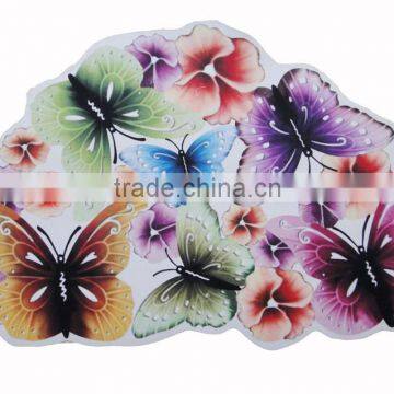 butterfly shaped heat transfer printed non-woven fabric mat