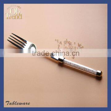 Stainless steel fork good quality,cutlery fork, long handle gold metal dinner fork