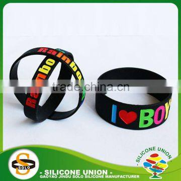 Custom Happy Smile Silicone Bracelet Full Color Silicone Wristbands photo-2