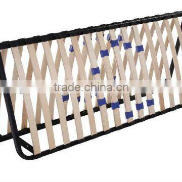 Wood slat folding bed frame