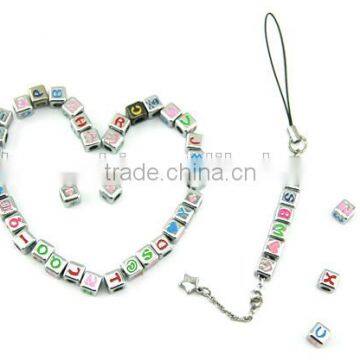 2014 Fashion DIY Square Slide Charm Mobile Strap Mobile Chain Wholesale