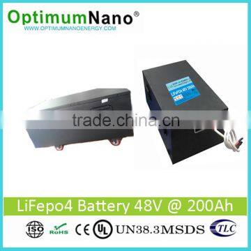 10KWH rechargeable lithium battery 48v 200ah with wheel for solar system