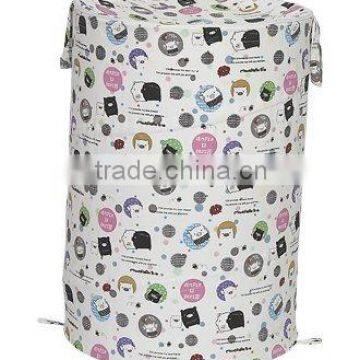 Fabric folding laundry basket