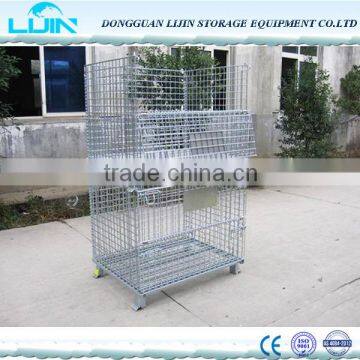 Collapsible Warehouse Logistics Wire Mesh Transport Cage