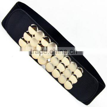 The new brushed metal buttons wide girdle, fashion woman belts,waist belt