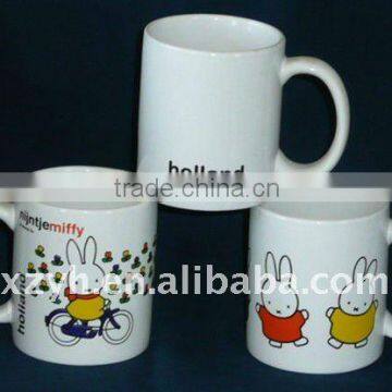 stoneware water Mug With Cartoon Printing