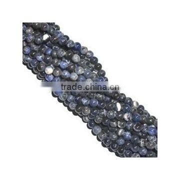 one Strand of Black sodalite Natural gemstone beads