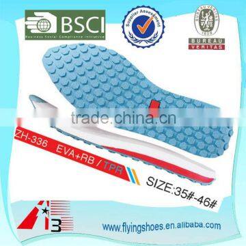 EVA and rubber combination shoes sole outsole