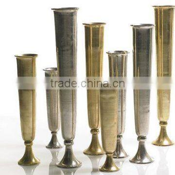 Gold trumpet vase for table decoration