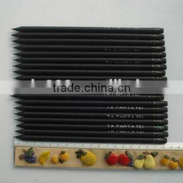 Custom Printed Black Wood Pencil With Eraser for Shool Students photo-2