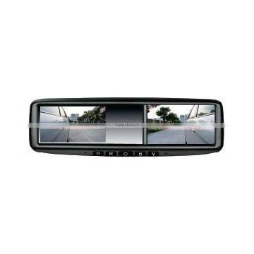 Newest Design Dual screen 4.3inch rearview mirror integrated with Bluetooth and GPS navigation functions