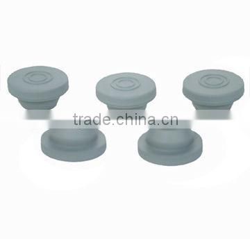 Rubber bottle stopper for injection vials