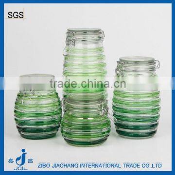 round clip top glass jars with airtight lid