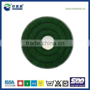 Industrial professional clean floor round hook and loop fastener pad