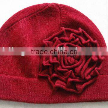 ladies winter knitted cashmere caps/hats