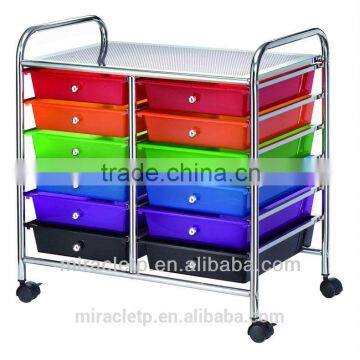 9 PP Plastic White Storage Drawers Cart Organizer photo-5