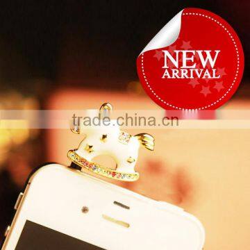 customized design cute earphone cellphone dust plug