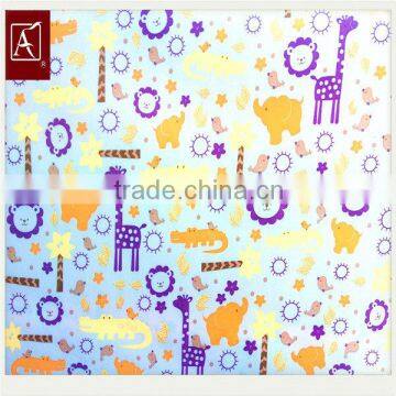 Printed/PU Coated Polyester Twill Preach Skin/ Microfiber Fabric