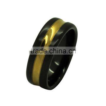 newest two tone color zirconium wedding band for sale