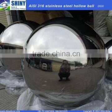 600mm hollow stainless steel sphere polished