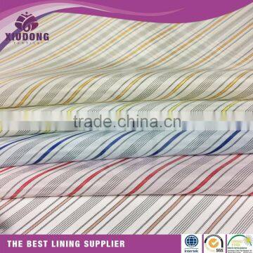 polyester yard dyed long striped fabric suit men jacket lining fabric polyester taffeta sleeve lining