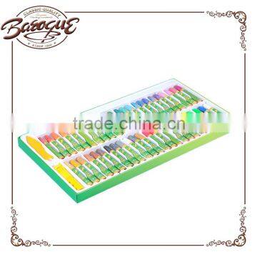 48 colors non-toxic erasable wax crayon set, mix oil paint crayons for kids
