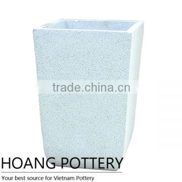 White cement Planter outdoor and indoor from Vietnam