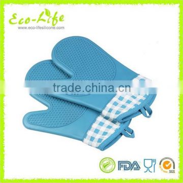 2pcs/pair Heat Resistant Silicone Cotton Oven Gloves, Kitchen Utensils