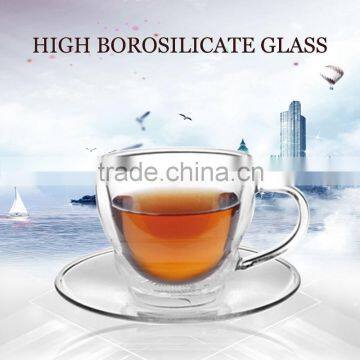 arizona drinks high borosilicate double wall wholesale coffee cup set for 300ml