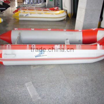 Inflatable aluminum floor fishing boat