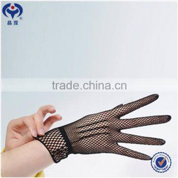 Fancy Gloves Ladies Sexy Women Leather Gloves Mesh Fingerless