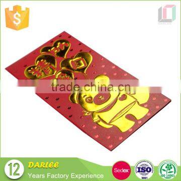 Alibaba China wholesale embossed hot stamping money envelope hong bao with custom printing