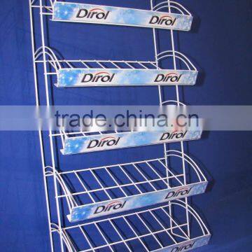 Quality hot-sale wire rack/tin gum display stand tin gum case metal gum display stand