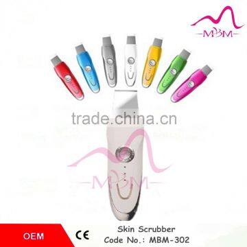 Portable ultrasonic skin scrubber machine, mini ultrasonic skin peeling scrubber