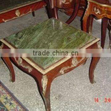 antique furniture - MARBLE TOP COFFEE TABLE