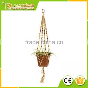 Wholesale 2016 Colorful Hanging Basket Plant Hanger Holders Large for Indoor and Outdoor Jute Rope 48 Inch