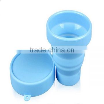 China supplier 100% food grade silicone collapsible camping travel cup