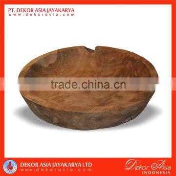 ROUND TRAY L, wood bowls