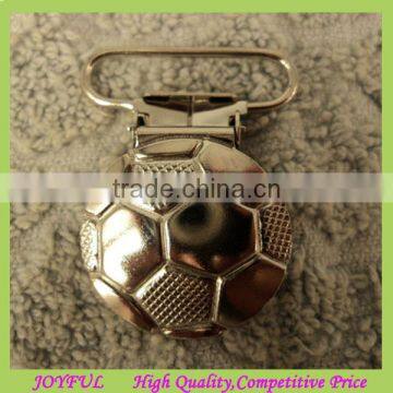 Metal Garment Football Shape Suspender Clips with Plastic Teeth
