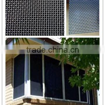 window door security screen/black 316 grade stainless steel security mesh/security window screen